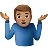 Man Shrugging: Medium Skin Tone