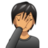 Person Facepalming: Medium Skin Tone Emoji 🤦🏽 image - Emojidex style