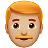 Man: Medium-Light Skin Tone, Red Hair