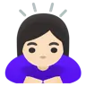 Woman Bowing: Light Skin Tone Emoji 🙇🏻‍♀️ image - Google Noto Color style
