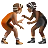 People Wrestling: Medium Skin Tone, Medium-Dark Skin Tone
