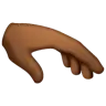 Palm Down Hand: Medium-Dark Skin Tone Emoji 🫳🏾 image - WhatsApp style