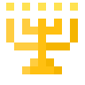 Menora z dziewięcioma gałęziami Emoji 🕎 image - SerenityOS style