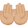 Palms Up Together: Medium-Light Skin Tone Emoji 🤲🏼 image - Apple style