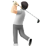 Person Golfing: Light Skin Tone Emoji 🏌🏻 image - Apple style