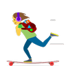 Patineta Emoji 🛹 image - Skype style
