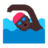 Person Swimming: Dark Skin Tone