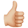 Thumbs Up: Medium-Light Skin Tone Emoji 👍🏼 image - Huawei Harmony OS style