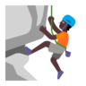 Person Climbing: Dark Skin Tone Emoji 🧗🏿 image - Microsoft Classic 2D style