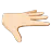 Palm Down Hand: Light Skin Tone