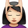 Woman Getting Massage: Light Skin Tone Emoji 💆🏻‍♀️ image - Apple style