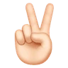 Victory Hand: Light Skin Tone Emoji ✌🏻 image - Huawei Harmony OS style