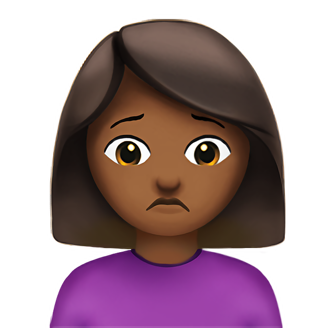 Woman Frowning: Medium-Dark Skin Tone