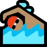 Person Swimming: Medium Skin Tone Emoji 🏊🏽 image - Microsoft Windows 10 Segoe UI Emoji style