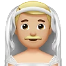 Man With Veil: Medium-Light Skin Tone Emoji 👰🏼‍♂️ image - Apple style