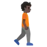 Person Walking Facing Right: Dark Skin Tone Emoji 🚶🏿‍➡️ image - Google Noto Color style