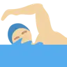 Man Swimming: Medium-Light Skin Tone Emoji 🏊🏼‍♂️ image - Twitter / X (Twemoji) style