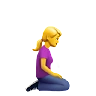 Woman Kneeling Facing Right Emoji 🧎‍♀️‍➡️ image - Apple style