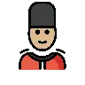 Guard: Medium-Light Skin Tone Emoji 💂🏼 image - OpenMoji style