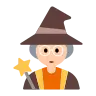 Woman Mage: Light Skin Tone Emoji 🧙🏻‍♀️ image - Tossface style