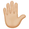 Raised Hand: Medium-Light Skin Tone Emoji ✋🏼 image - Huawei Harmony OS style