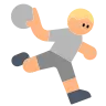 Person Playing Handball: Medium-Light Skin Tone Emoji 🤾🏼 image - Tossface style