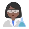 Woman Scientist: Medium-Dark Skin Tone Emoji 👩🏾‍🔬 image - Tossface style