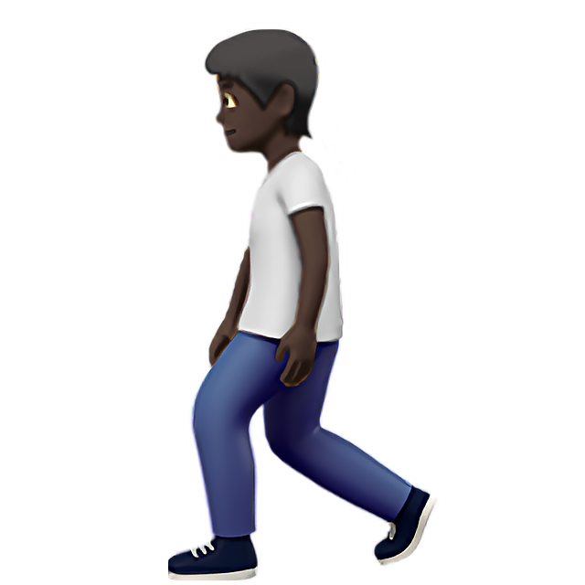 Person Walking: Dark Skin Tone