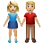 Woman And Man Holding Hands: Medium-Light Skin Tone