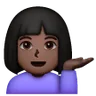 Woman Tipping Hand: Dark Skin Tone Emoji 💁🏿‍♀️ image - Samsung style