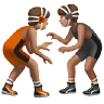 People Wrestling: Medium Skin Tone Emoji 🤼🏽 image - Apple style