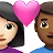 Couple With Heart: Woman, Man, Light Skin Tone, Medium-Dark Skin Tone