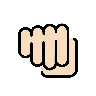 Oncoming Fist: Light Skin Tone Emoji 👊🏻 image - OpenMoji style