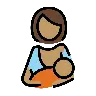 Breast-Feeding: Medium Skin Tone Emoji 🤱🏽 image - OpenMoji style