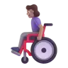 Woman In Manual Wheelchair: Medium Skin Tone Emoji 👩🏽‍🦽 image - Microsoft 3D Fluent style