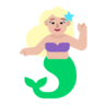 Mermaid: Medium-Light Skin Tone Emoji 🧜🏼‍♀️ image - Microsoft Classic 2D style
