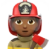 Firefighter: Medium-Dark Skin Tone Emoji 🧑🏾‍🚒 image - Apple style