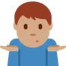 Man Shrugging: Medium Skin Tone Emoji 🤷🏽‍♂️ image - Twitter / X (Twemoji) style