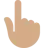 Backhand Index Pointing Up: Medium Skin Tone