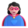 Woman Superhero: Light Skin Tone Emoji 🦸🏻‍♀️ image - Microsoft 3D Fluent style
