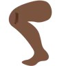 Leg: Dark Skin Tone Emoji 🦵🏿 image - Twitter / X (Twemoji) style