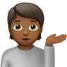 Person Tipping Hand: Medium-Dark Skin Tone Emoji 💁🏾 image - Apple style