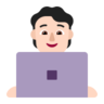 Technologist: Light Skin Tone Emoji 🧑🏻‍💻 image - Microsoft Classic 2D style
