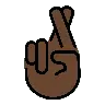 Crossed Fingers: Dark Skin Tone Emoji 🤞🏿 image - OpenMoji style