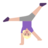 Woman Cartwheeling: Medium-Light Skin Tone