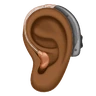 Ear With Hearing Aid: Medium-Dark Skin Tone Emoji 🦻🏾 image - Huawei Harmony OS style