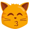 Emoji Baciare la faccia di gatto con gli occhi chiusi 😽 image - Facebook Messenger (2016) style