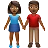 Woman And Man Holding Hands: Medium-Dark Skin Tone