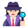 Woman Detective: Light Skin Tone Emoji 🕵🏻‍♀️ image - Microsoft Classic 2D style