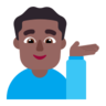 Man Tipping Hand: Medium-Dark Skin Tone Emoji 💁🏾‍♂️ image - Microsoft Classic 2D style